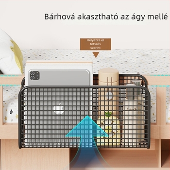 Kollégiumi ágy melletti függő tárolókosár