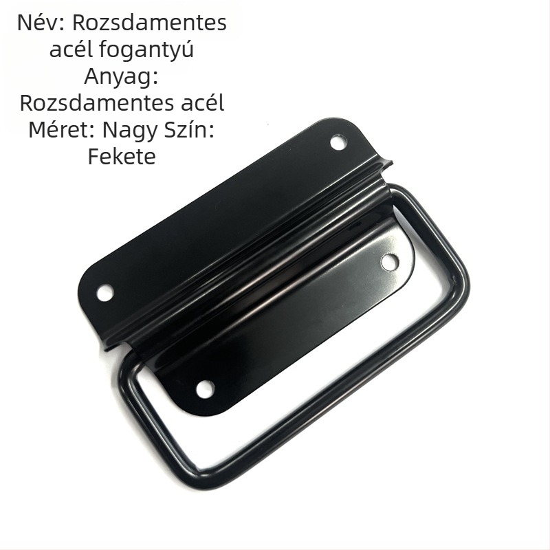 Rozsdamentes acélból készült felületre szerelt fogantyú fa dobozokhoz és poggyászhoz, mechanikus fogantyú