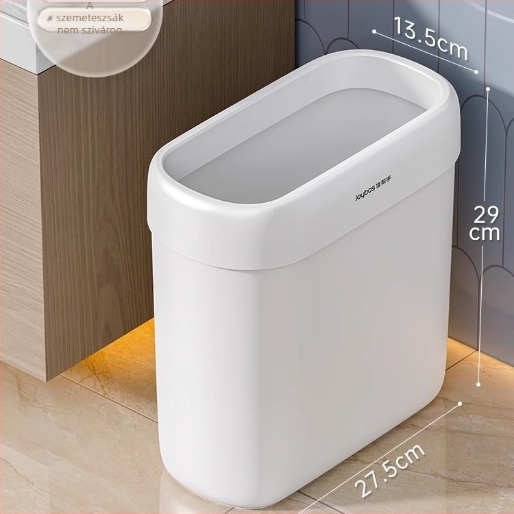Otthoni szemetes, 7 L, 2023-as modell, fedéllel, diákszállóra, fürdőszobába, nappaliba és a konyhába