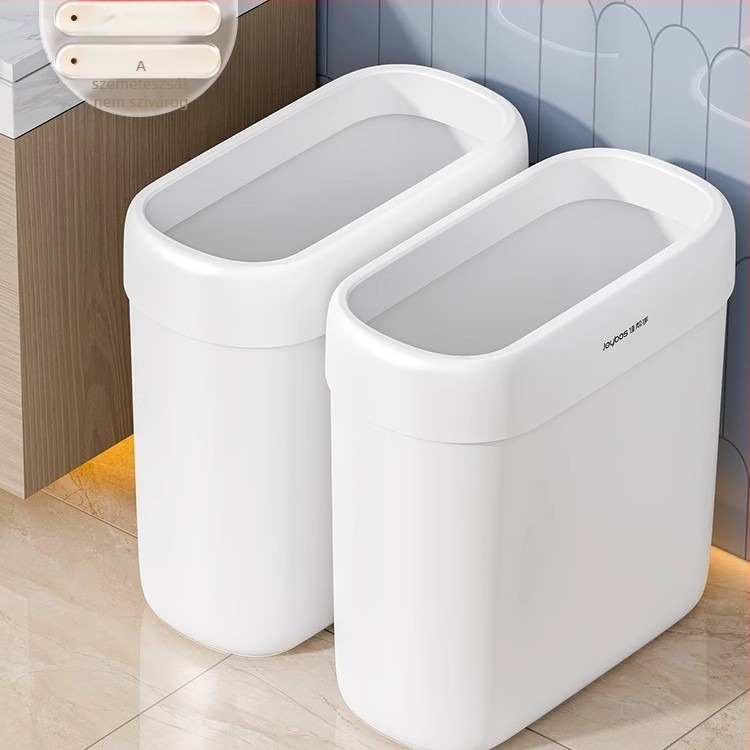 Otthoni szemetes, 7 L, 2023-as modell, fedéllel, diákszállóra, fürdőszobába, nappaliba és a konyhába