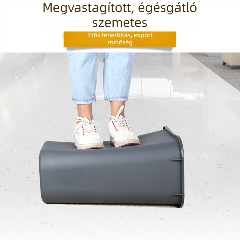 Nagy téglalap alakú szemetes fedél nélkül, műanyag konyha- és fürdőszobai kuka, szállodai és kültéri használatra