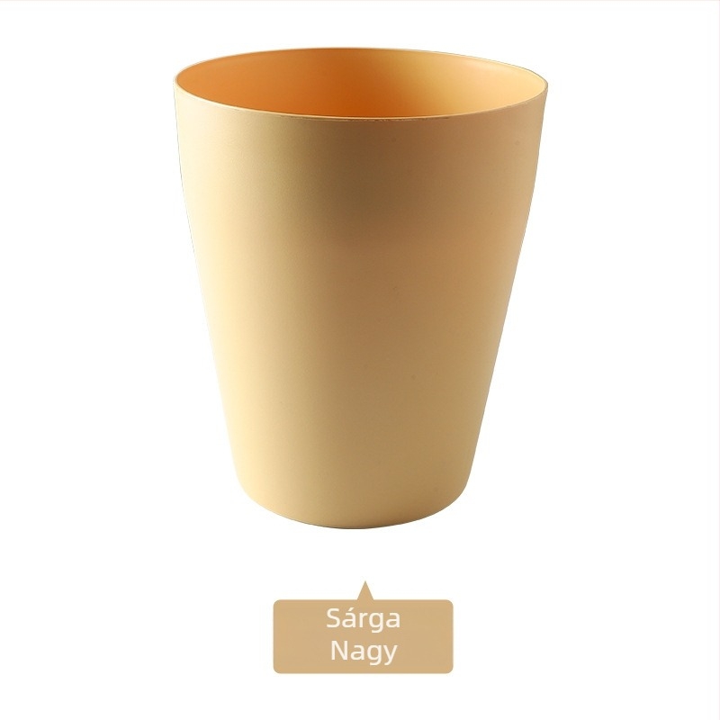 Skandináv stílusú háztartási szemetes, nagy kapacitású, 10 liter, műanyag, fedél nélküli, hordó alakú