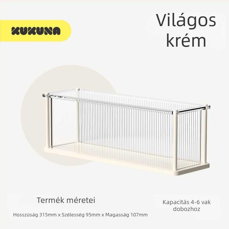 Átlátszó porvédett figura kiállító doboz – modern, minimalistikus dizájn, 12 L kapacitás