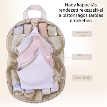 Utazáshoz tervezett fehérneműtároló táska, kézben tartható szervező, nagy kapacitás