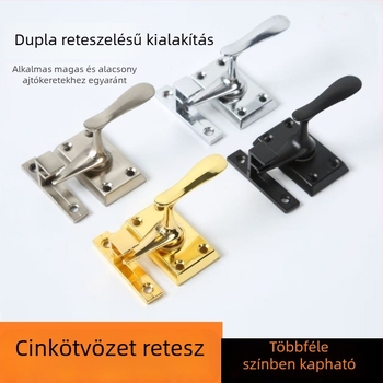 Cink ötvözet, Type A retesz zár ajtókhoz és ablakokhoz, biztonsági csap, elektroplatinált felület, Modell 615