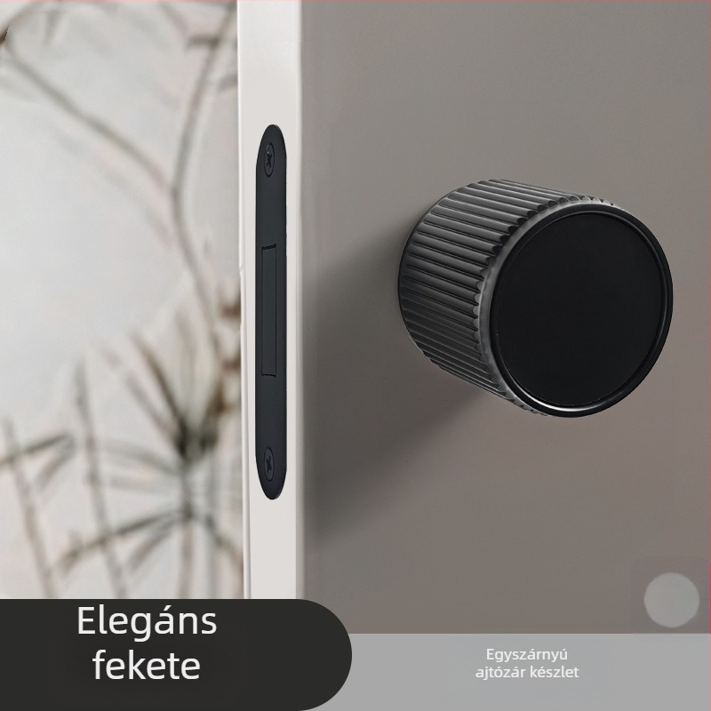 Minimalista gömb alakú szobai ajtókilincs belső faajtóhoz, csendes mágneses zárómechanizmus, univerzális kompatibilitás