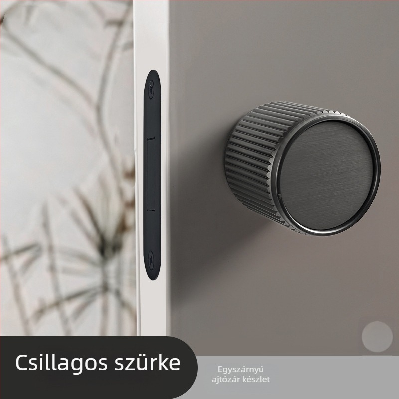 Minimalista gömb alakú szobai ajtókilincs belső faajtóhoz, csendes mágneses zárómechanizmus, univerzális kompatibilitás