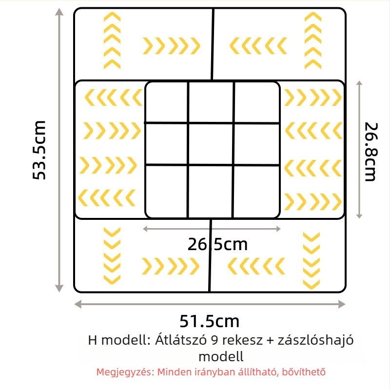 Kihúzható fiók rendező doboz PET műanyagból - kozmetikumok, irodai kellékek és konyhai fiókok számára