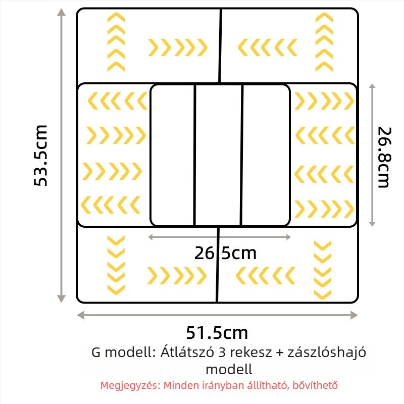 Kihúzható fiók rendező doboz PET műanyagból - kozmetikumok, irodai kellékek és konyhai fiókok számára