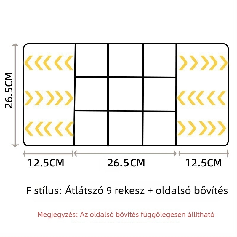Kihúzható fiók rendező doboz PET műanyagból - kozmetikumok, irodai kellékek és konyhai fiókok számára
