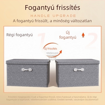 Pamut- és vászonanyagú tároló doboz fedéllel, ruhák rendezője otthoni használatra, összecsukható szekrényhez
