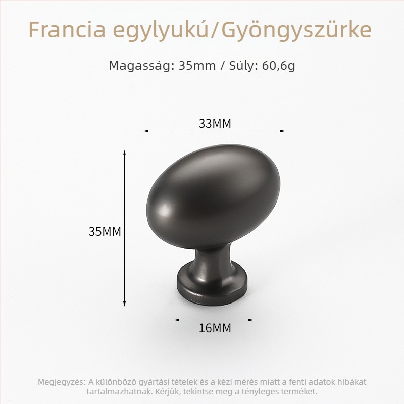Arany tojás alakú szekrényfogantyú, francia stílus, modern minimalista tervezés, fiókokhoz, cipősszekrényhez és ruhásszekrényhez