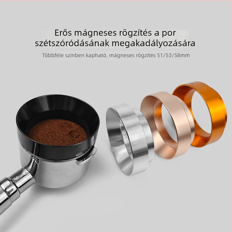 Mágneses dózisterelő gyűrű fogantyúval, 51/53/58 mm – kávéőrlemény elosztó