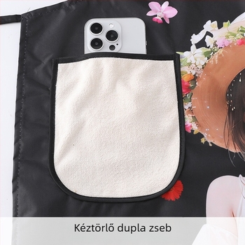 Ujjakkal ellátott vízálló, olajálló kötény főzéshez, a konyhához, otthonhoz, kávézóhoz és teaházhoz