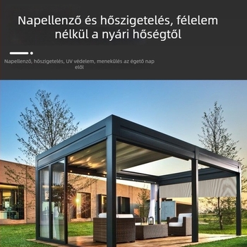 Kültéri erkélyhez kézi hajtású rolós árnyékoló kiegészítő készlet