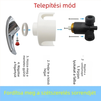 Elektromos vízmelegítő keverőfogantyú – U-alakú / falra szerelhető, zuhanyhoz univerzális
