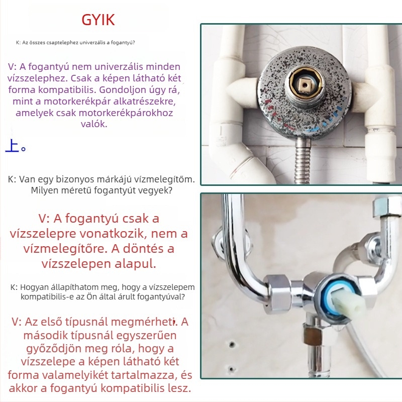 Elektromos vízmelegítő keverőfogantyú – U-alakú / falra szerelhető, zuhanyhoz univerzális