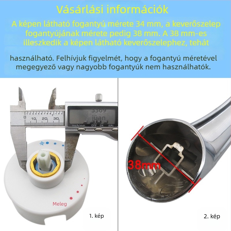 Elektromos vízmelegítő keverőfogantyú – U-alakú / falra szerelhető, zuhanyhoz univerzális
