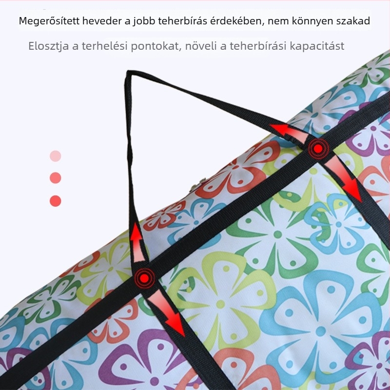 Ruházat és paplan tároló táska, költöztető és csomagoló táska, nagy kapacitású, vízálló szervező, megerősített szövött táska