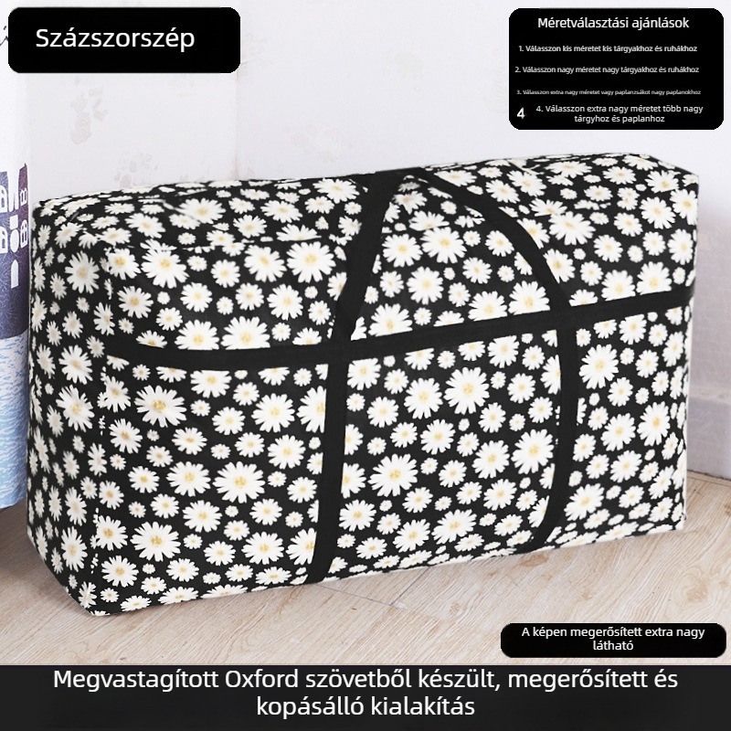 Ruházat és paplan tároló táska, költöztető és csomagoló táska, nagy kapacitású, vízálló szervező, megerősített szövött táska