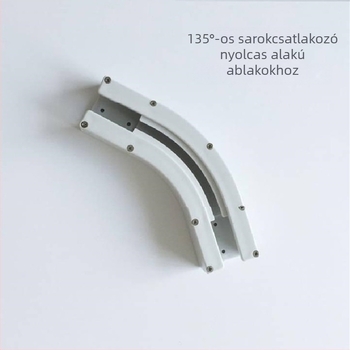 Motoros függöny sín csatlakozó, 90° és 135° sarkokhoz
