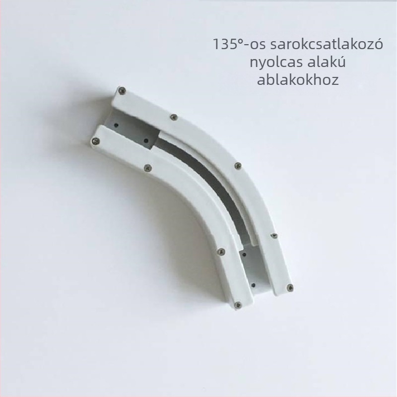 Motoros függöny sín csatlakozó, 90° és 135° sarkokhoz