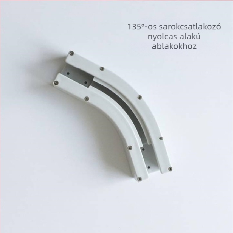 Motoros függöny sín csatlakozó, 90° és 135° sarkokhoz