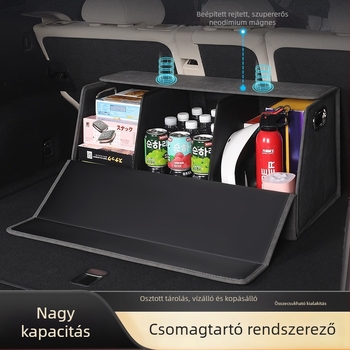 Bőr autócsomagtartó rendező, hajtogatható és vízálló tároló
