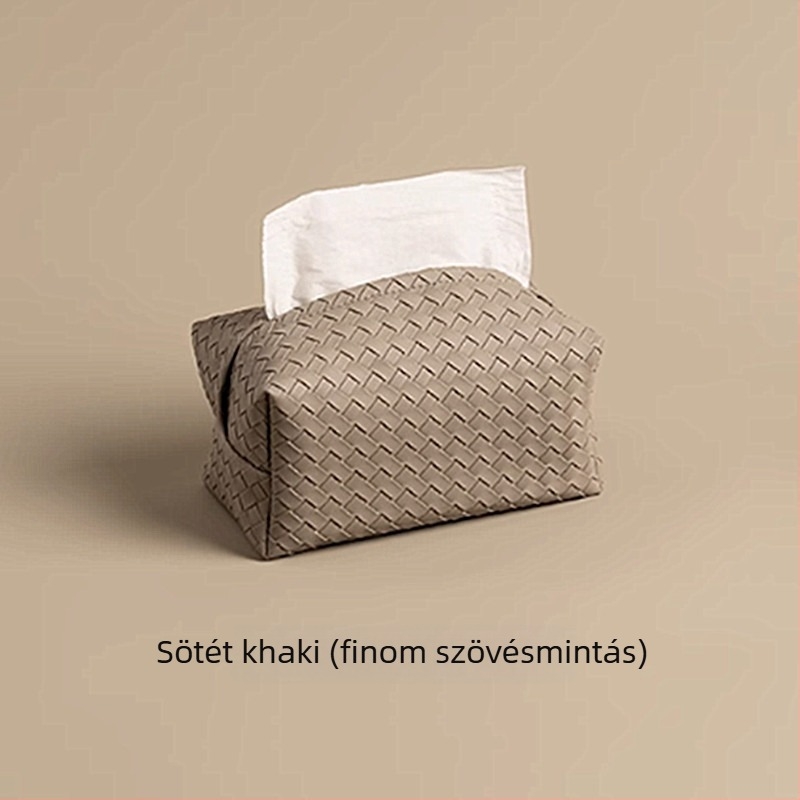 Bőrhatású szövött szalvétatartó nappaliba, prémium kialakítás