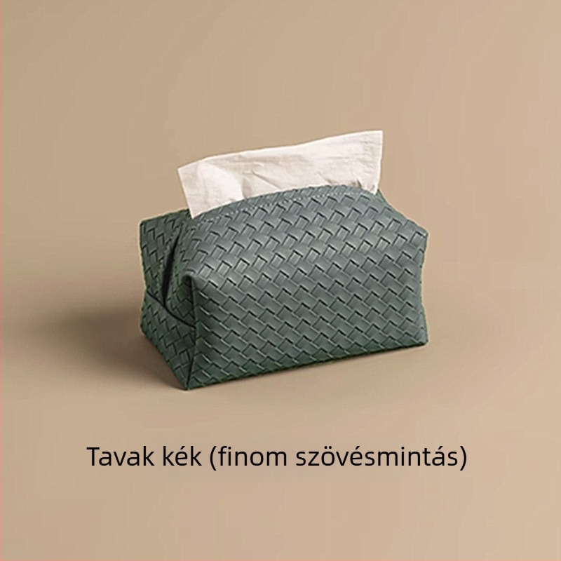 Bőrhatású szövött szalvétatartó nappaliba, prémium kialakítás