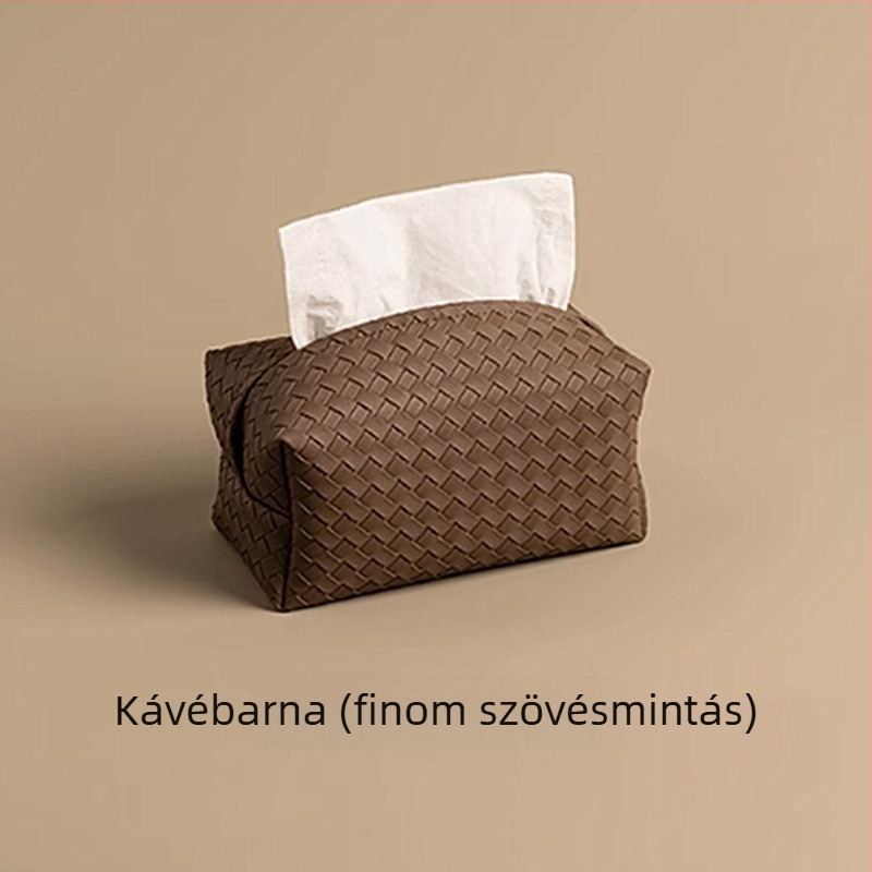 Bőrhatású szövött szalvétatartó nappaliba, prémium kialakítás