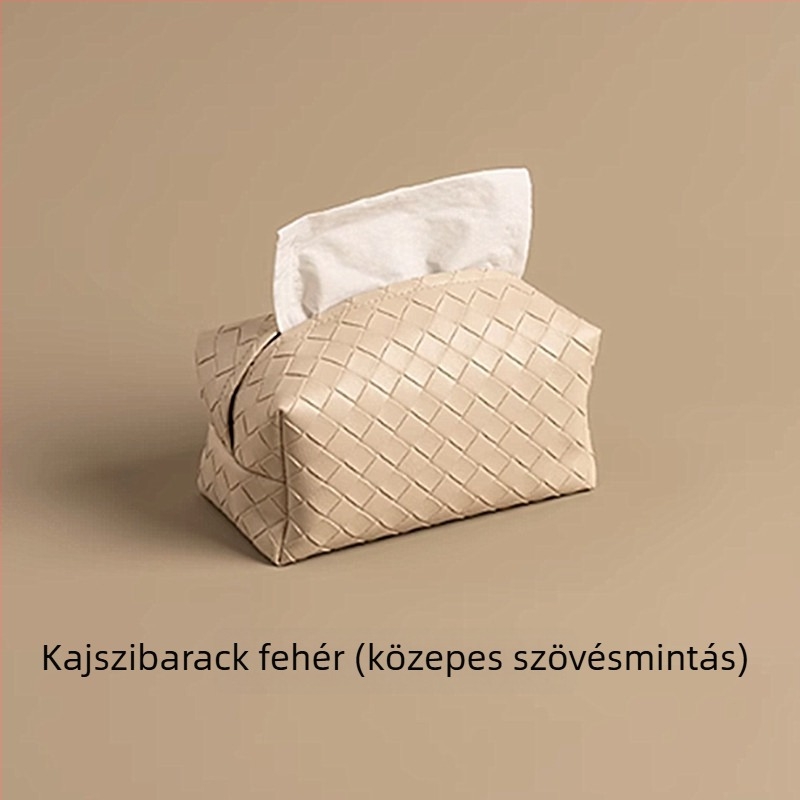 Bőrhatású szövött szalvétatartó nappaliba, prémium kialakítás