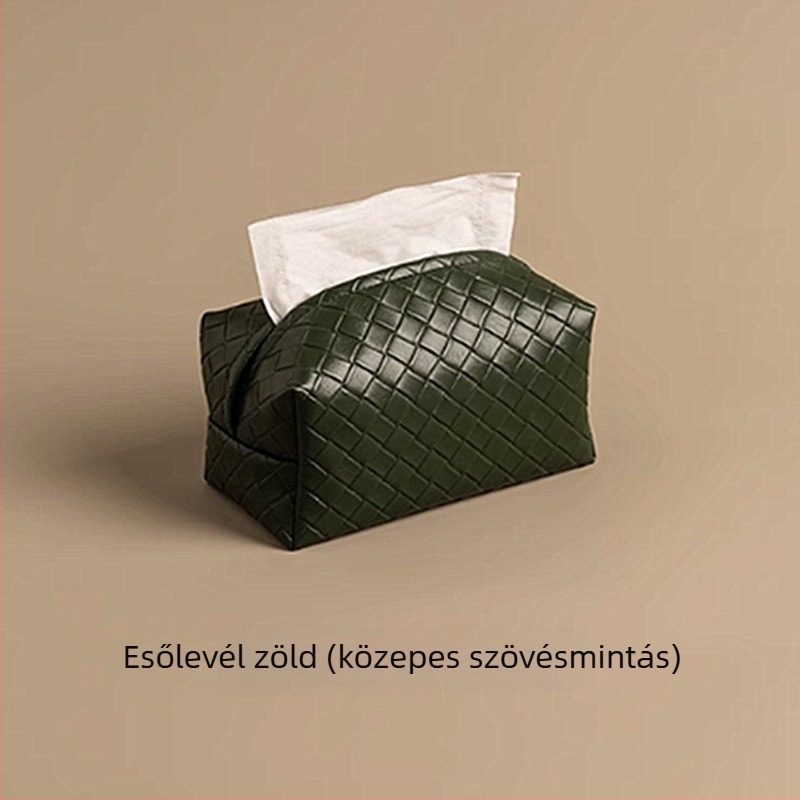 Bőrhatású szövött szalvétatartó nappaliba, prémium kialakítás