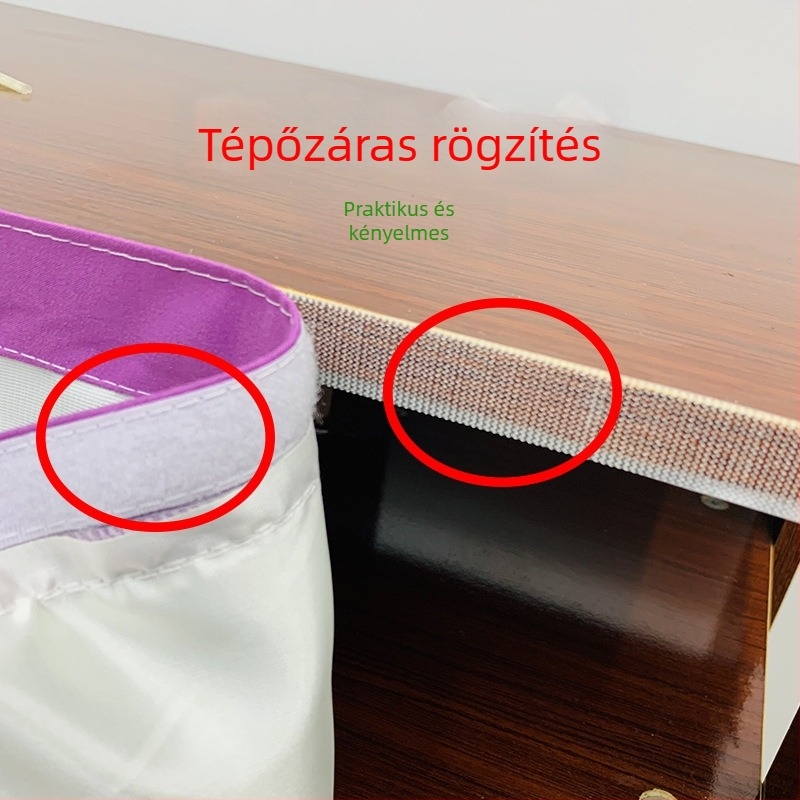 Általános szekrényvédő Velcro-zárással, lyukasztás nélkül, minimalist textile burkolat otthoni használatra