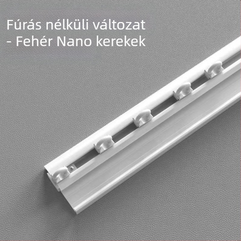 0,5 m rendkívül vékony öntapadós függönycsatorna belső nyílású ablakokhoz, erkélyekhez és U-alakú hajlítással