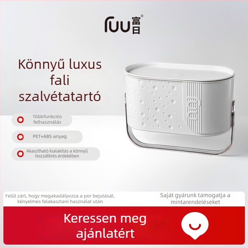 Felsőkategóriás falra szerelhető toalettpapírtartó és arc­törölközőtartó, modern minimalist dizájn