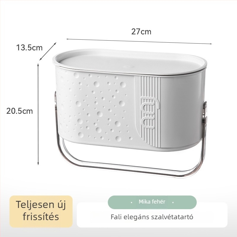 Felsőkategóriás falra szerelhető toalettpapírtartó és arc­törölközőtartó, modern minimalist dizájn
