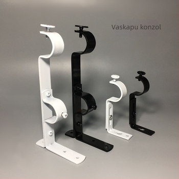 Állítható alátét függönyrúdhöz, római rúdhoz, vasból, fehér, minimalist stílus
