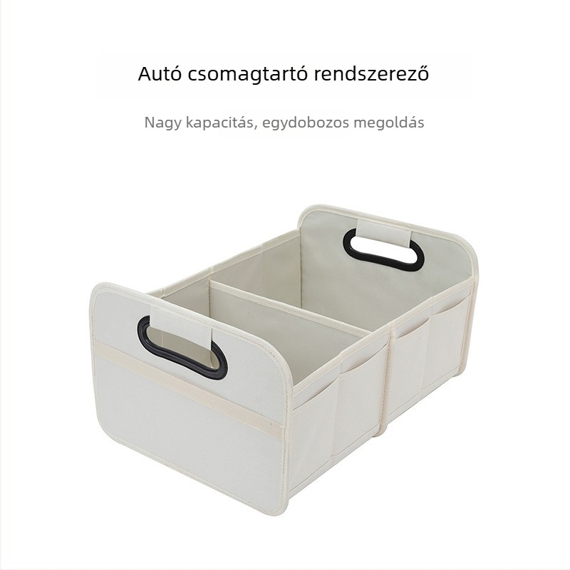 Összecsukható autó csomagtartó tároló doboz, 35 L, Oxford anyagból, vízálló, nyomásálló, testreszabható, kézben használható, univerzális illeszkedés, logónyomtatás elérhető