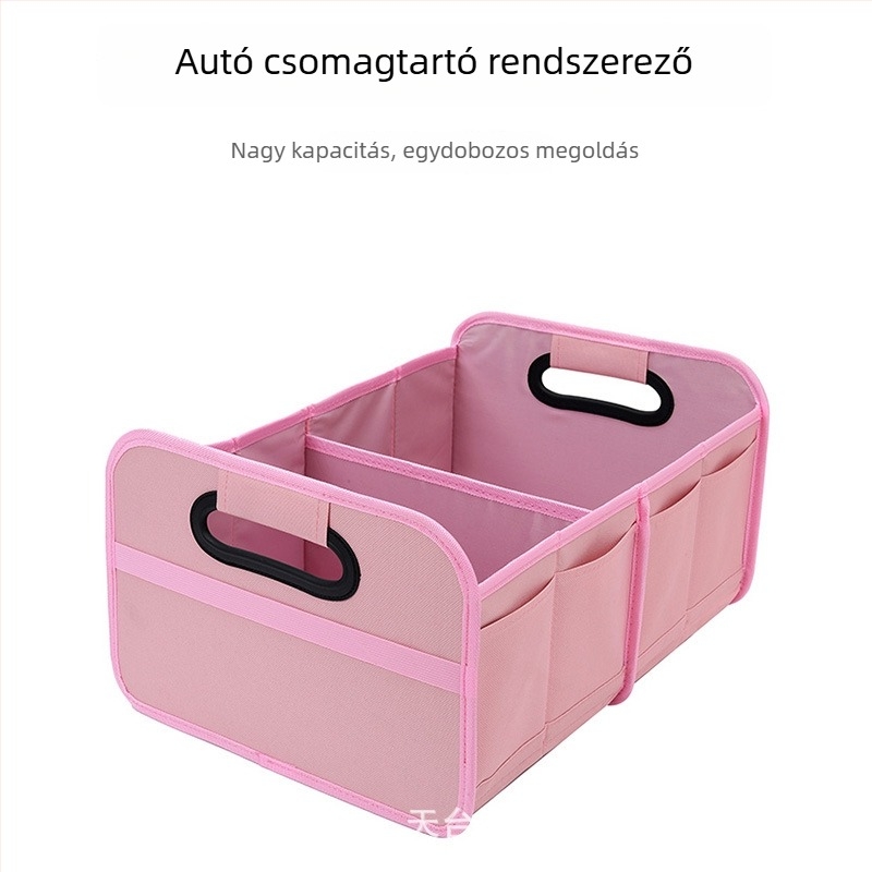 Összecsukható autó csomagtartó tároló doboz, 35 L, Oxford anyagból, vízálló, nyomásálló, testreszabható, kézben használható, univerzális illeszkedés, logónyomtatás elérhető