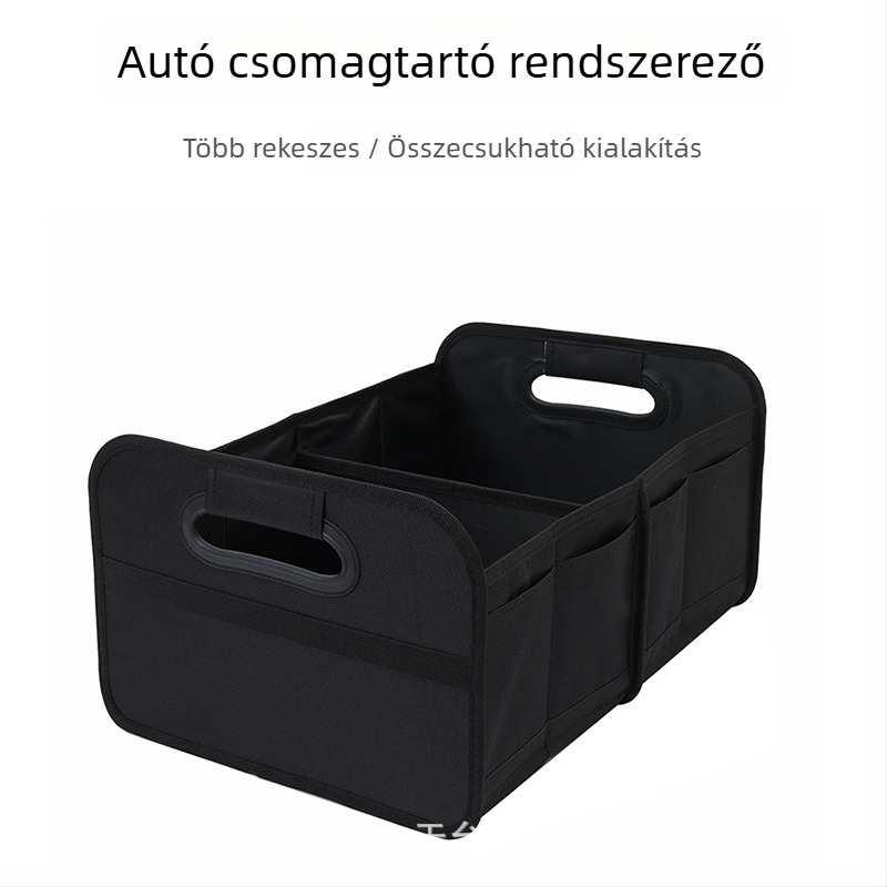 Összecsukható autó csomagtartó tároló doboz, 35 L, Oxford anyagból, vízálló, nyomásálló, testreszabható, kézben használható, univerzális illeszkedés, logónyomtatás elérhető