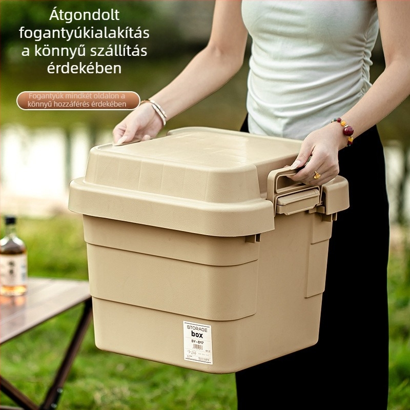 Kültéri kemping tároló doboz autócsomagtartóhoz, 20–30 L, műanyag tároló