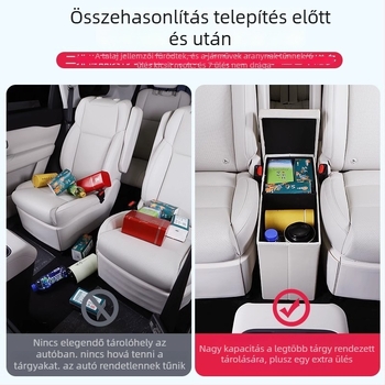 Összecsukható bőr autó tároló doboz, 50L, C16 második ülésoszlop középső rekesz és csomagtartó