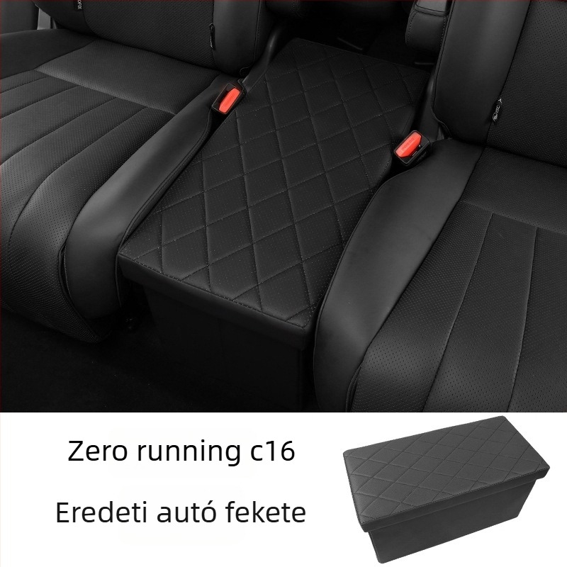 Összecsukható bőr autó tároló doboz, 50L, C16 második ülésoszlop középső rekesz és csomagtartó