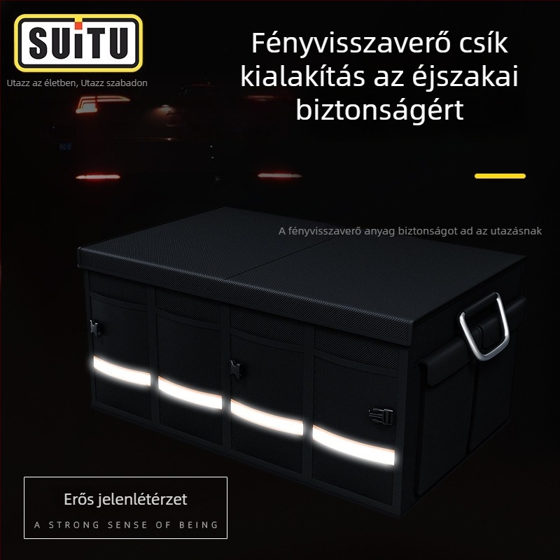 Összecsukható autótároló doboz fogantyúval – univerzális autó szervező