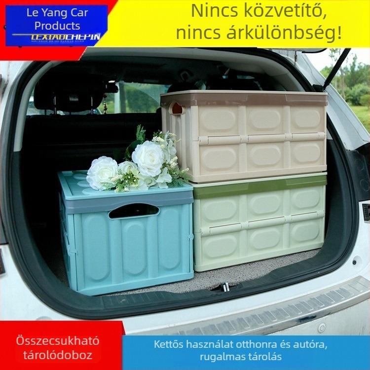 Összecsukható autócsomagtartó tárolóbox – multifunkcionális belső szervező otthoni használatra