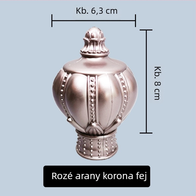 Jin Fulong Római rúd dekoratív feje, 26/27/28 mm, műanyag, piros patinás színű, Modell JFL-P01