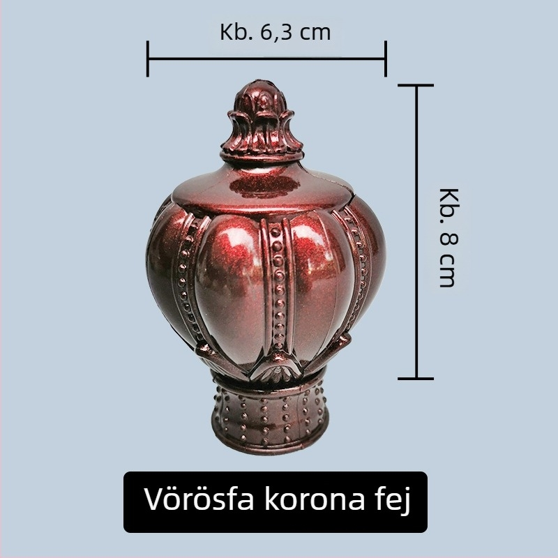 Jin Fulong Római rúd dekoratív feje, 26/27/28 mm, műanyag, piros patinás színű, Modell JFL-P01