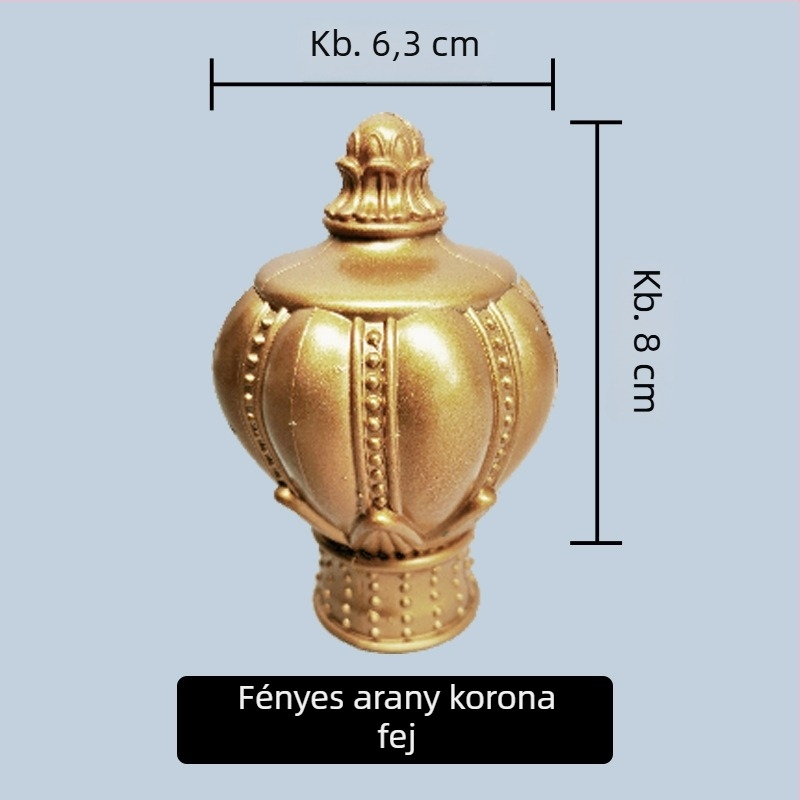 Jin Fulong Római rúd dekoratív feje, 26/27/28 mm, műanyag, piros patinás színű, Modell JFL-P01