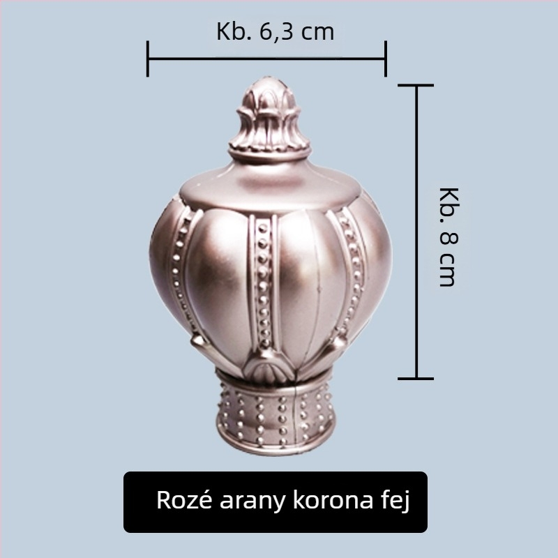 Jin Fulong Római rúd dekoratív feje, 26/27/28 mm, műanyag, piros patinás színű, Modell JFL-P01